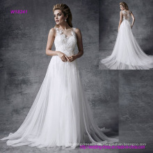 Verziert mit exquisiten Perlen Spitze Applikationen Fairytale Wedding Dress